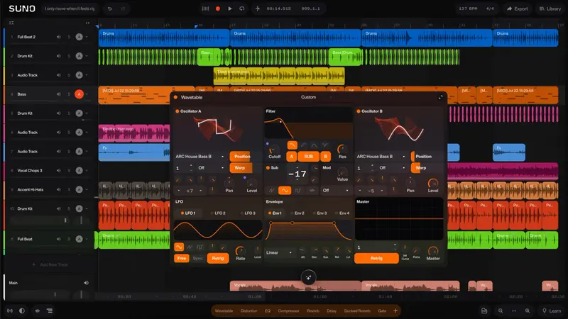 寫 Prompt 變成了彈 MIDI？Suno Studio 2.0 登場：網頁 DAW 迎來音樂製作新變革