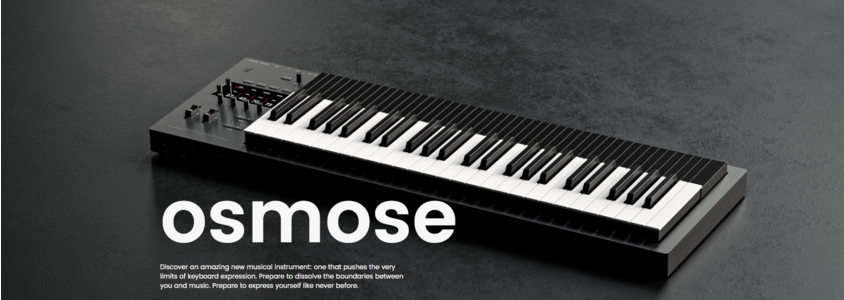 Expressive E 的 Osmose，一個可兼容 MPE 功能的合成器鍵盤並搭配 EaganMatrix 聲音引擎