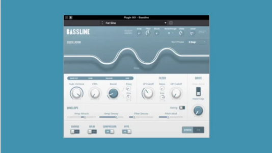 AIR TECH 提供免費的 Bassline 合成器 Plugin 限時下載！