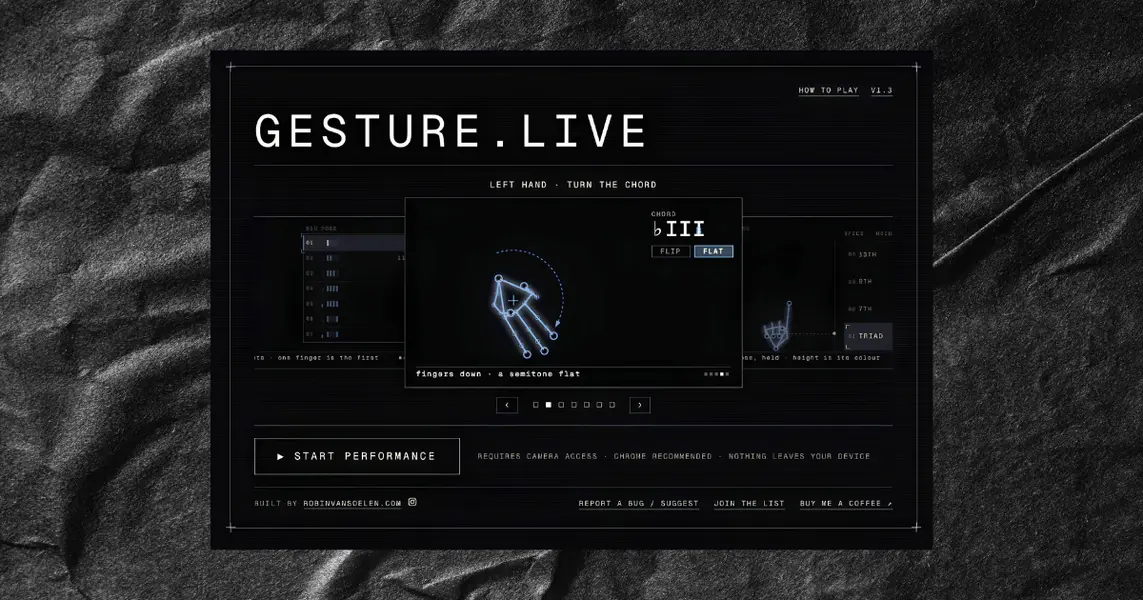 揮手就能做音樂！免費網頁應用程式 gesture.live 讓視訊鏡頭秒變樂器