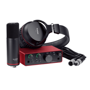 Focusrite Scarlett Solo Studio 4th 錄音介面麥克風耳機套組 - USB Type-C 錄音介面