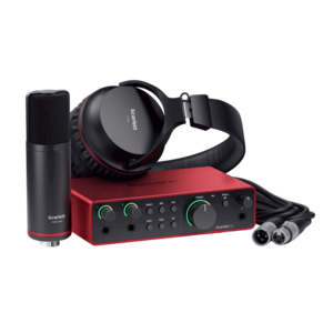 Focusrite Scarlett 2i2 Studio 4th 錄音介面麥克風耳機套組 - USB Type-C 錄音介面