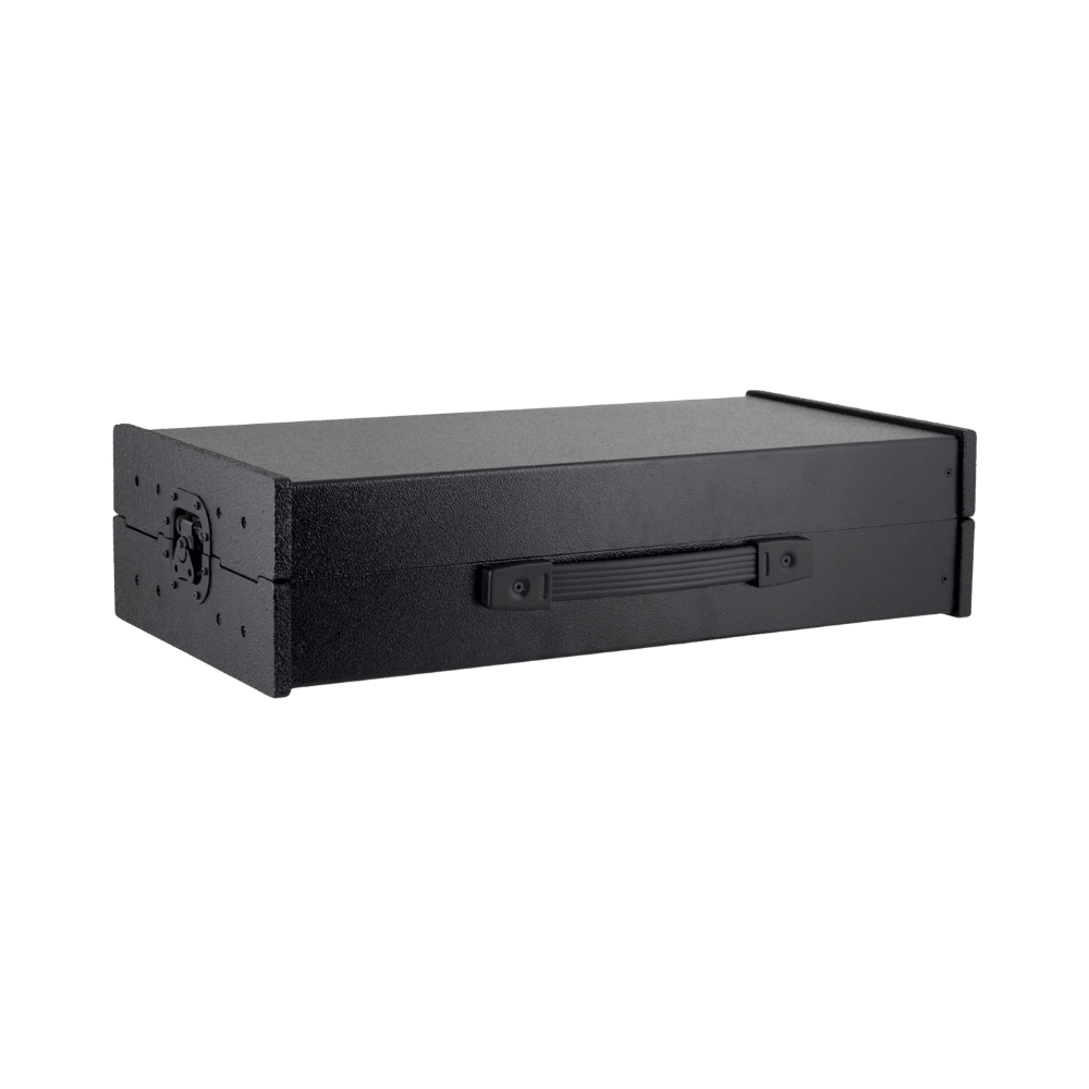 2x104HP Aluminum Travel Case with Lid 模組化合成器電源箱