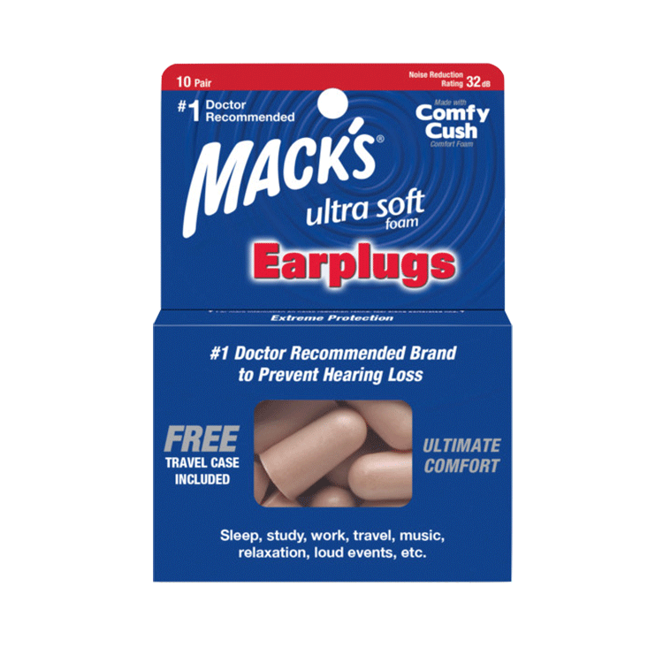 軟質泡綿耳塞 附旅行盒（ 10 對一組）