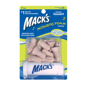 Mack's 音樂專業耳塞 附旅行盒（ 7 對一組） - 降噪耳塞