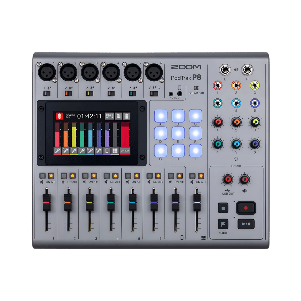 Zoom PodTrak P8 Podcast 桌上型錄音機 - Podcast 直播錄音介面