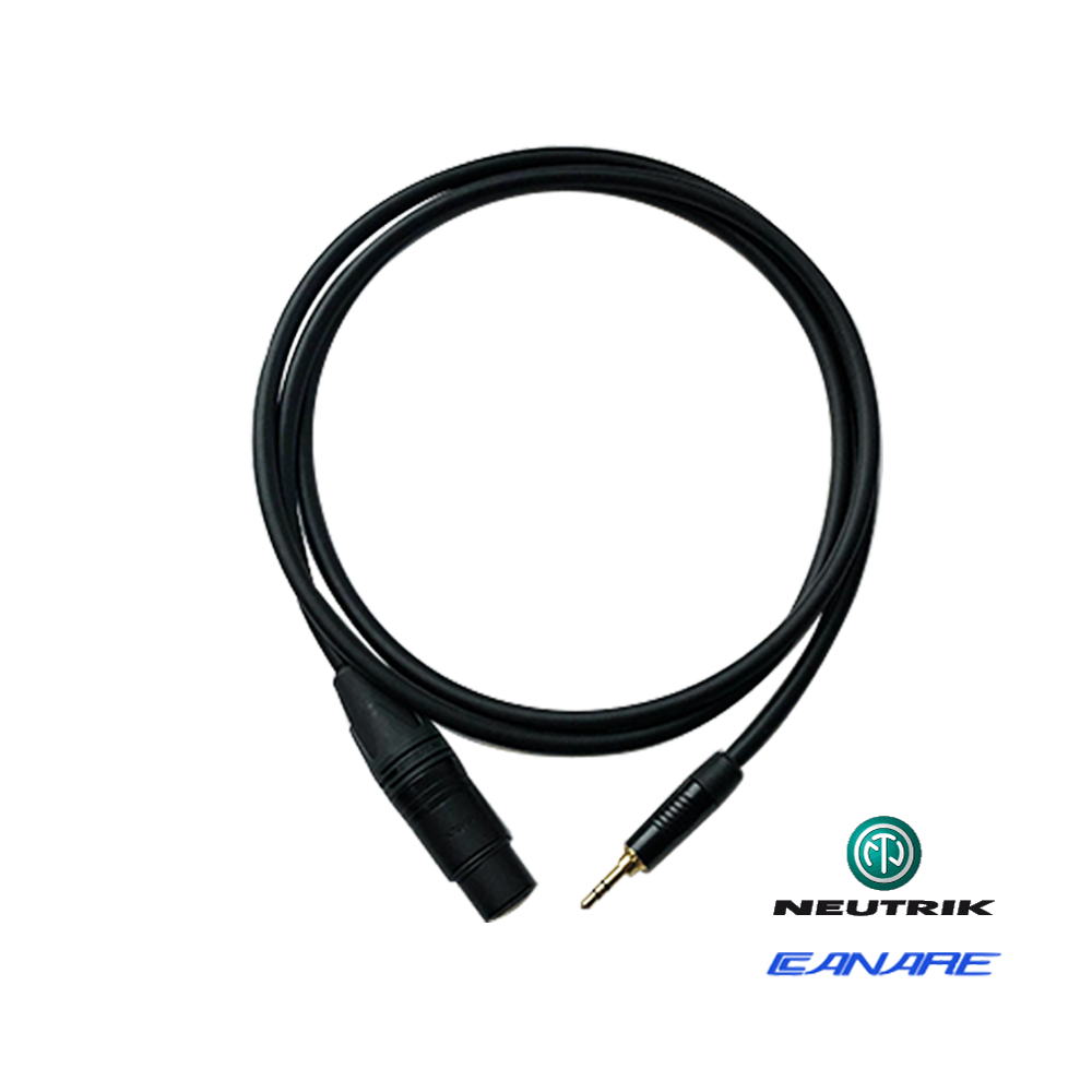  L-2T2S + Neutrik 3.5mm 轉 XLR 麥克風導線 3M（鍍金／母頭）