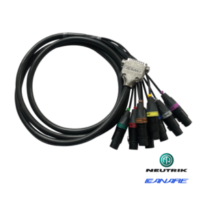 Canare MR202-8AT + Neutrik DB25 導線 （鍍金／母頭） - DB25 多軌音源線