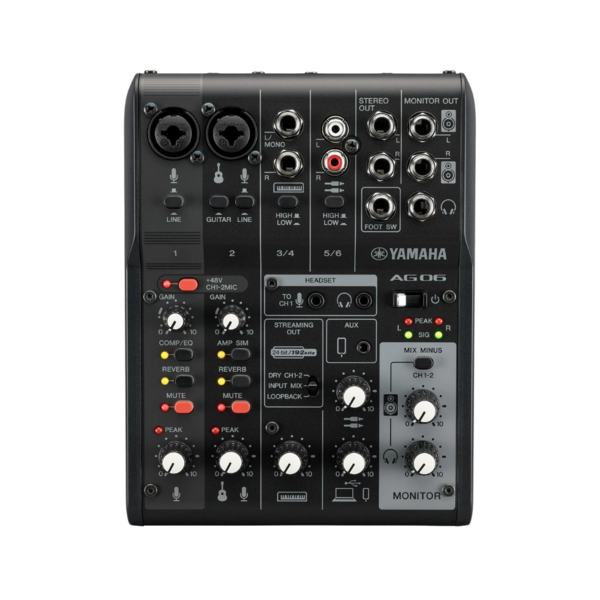 Yamaha AG06 MKII 直播型錄音介面/混音器 MK2 黑色款 聲卡 - Podcast 直播錄音介面