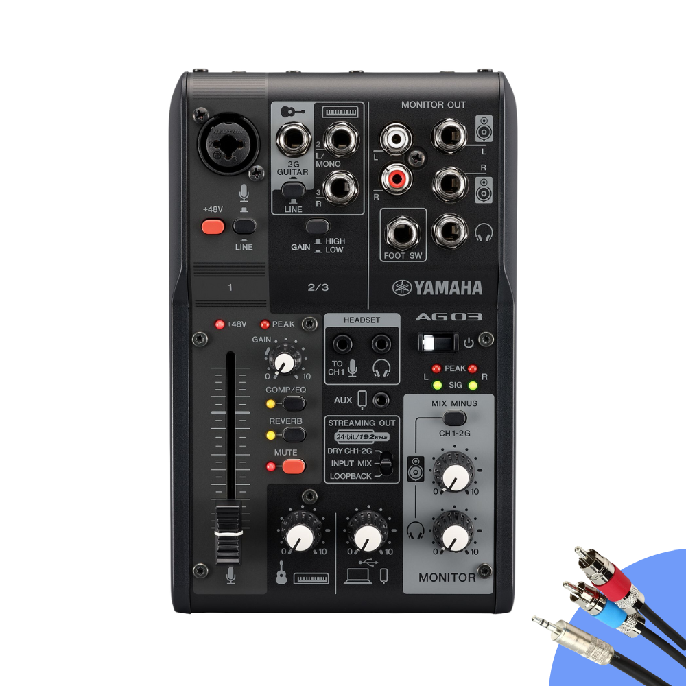 AG03 MKII 直播型錄音介面/混音器 MK2 黑色款 聲卡