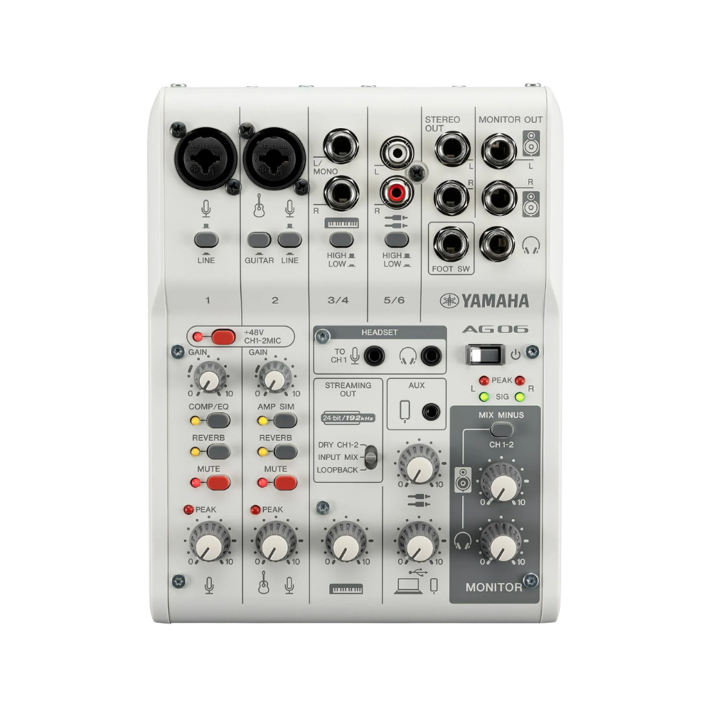 AG06 MKII 直播型錄音介面/混音器 MK2 白色款 聲卡