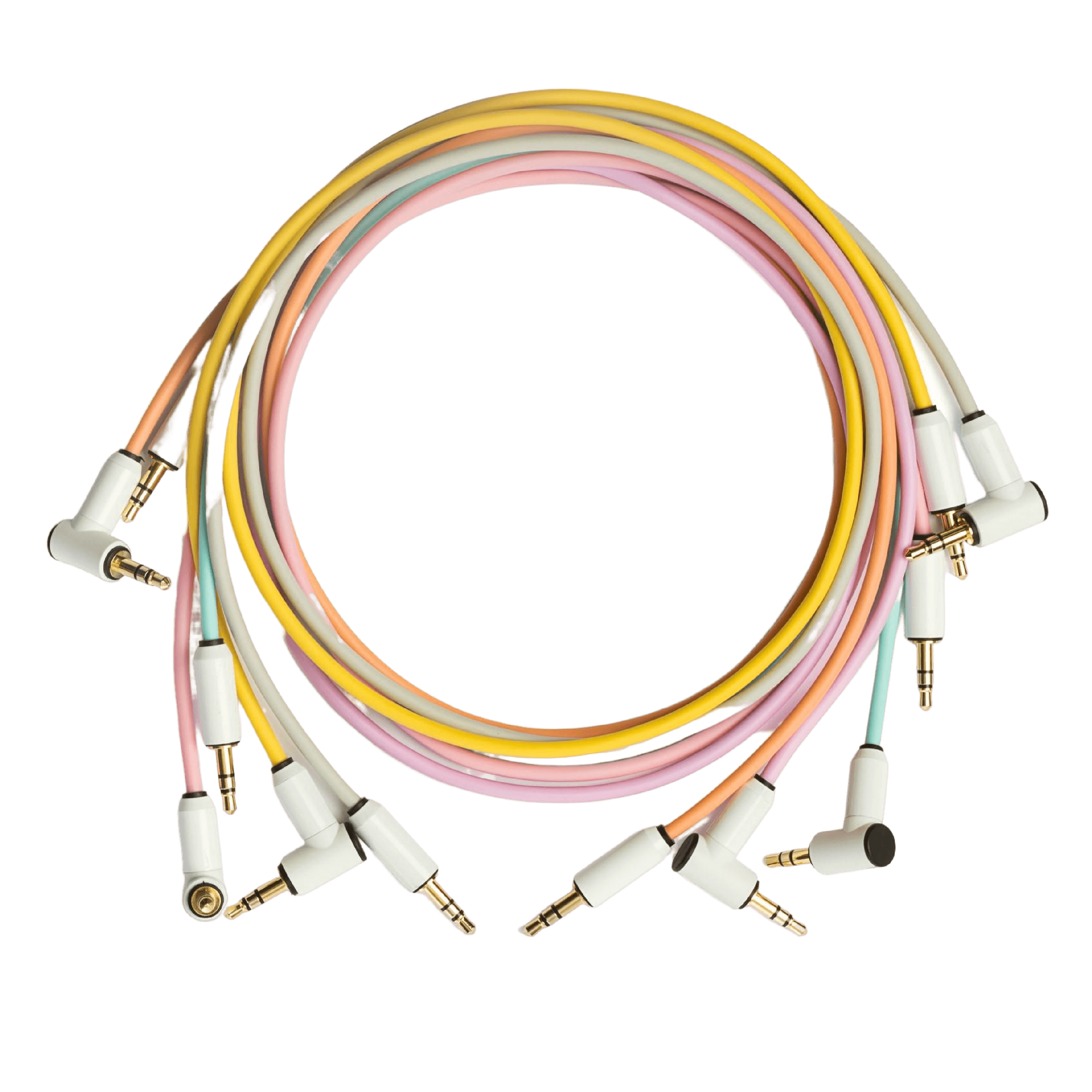 Candycords 3.5mm 對 3.5mm TRS 音源線 音訊線 六種顏色組合 一組六條 ACV16