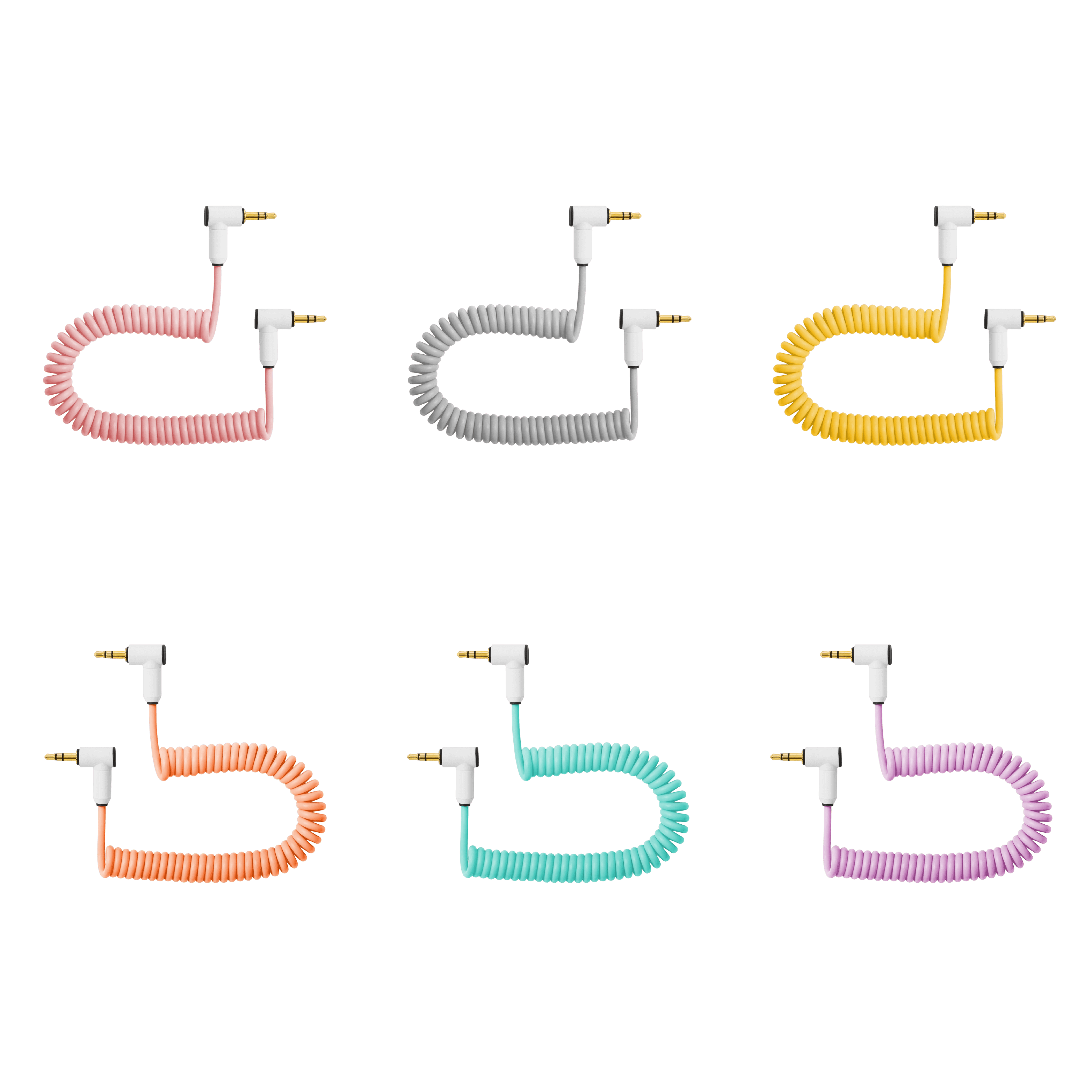 Candycords 3.5mm 對 3.5mm TRS 音源線 音訊線 L頭捲線 單條 六色可選 ACV3