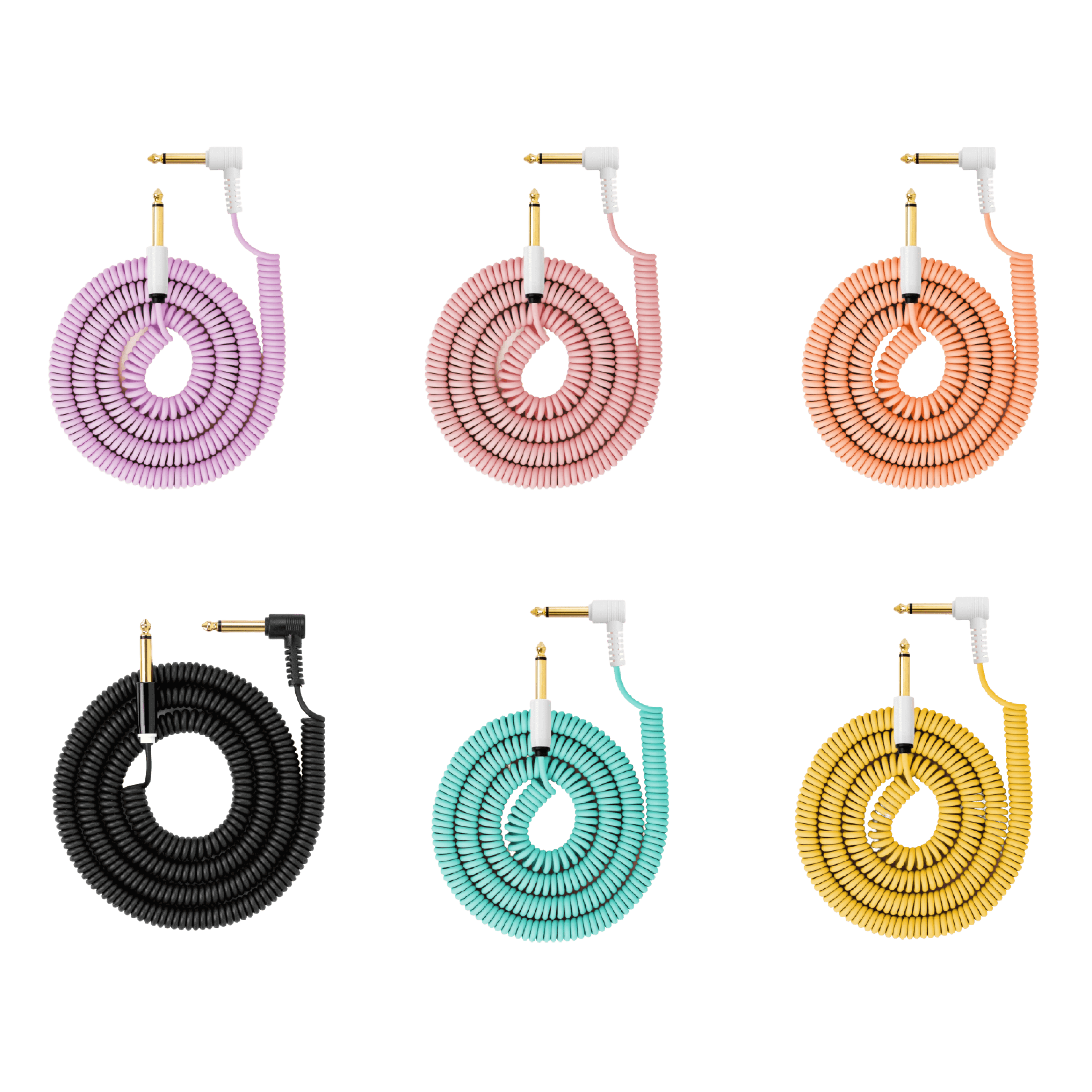 Candycords 6.3mm 對 6.3mm TS 吉他線 吉他導線 導線 捲線單條 六色可選 ACV7