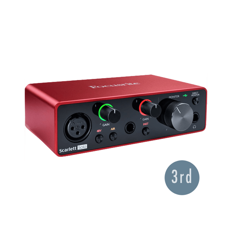 已改款】Scarlett Solo 3rd USB-C 錄音介面第三代- DigiLog 聲響實驗室