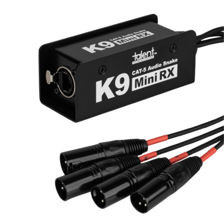 K9 Mini RX Cat5 轉 XLR 線材轉接介面 Audio AES 介面 公頭