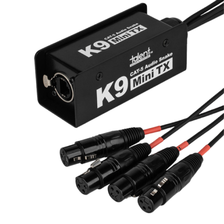 K9 Mini TX Cat5 轉 XLR 線材轉接介面 Audio AES 介面 母頭