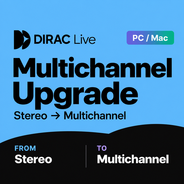 Dirac Live Processor Room Correction Multichannel 從 Stereo 升級 (Upgrade from Stereo) 空間校正軟體 - 軟體版本升級 / 更新套裝