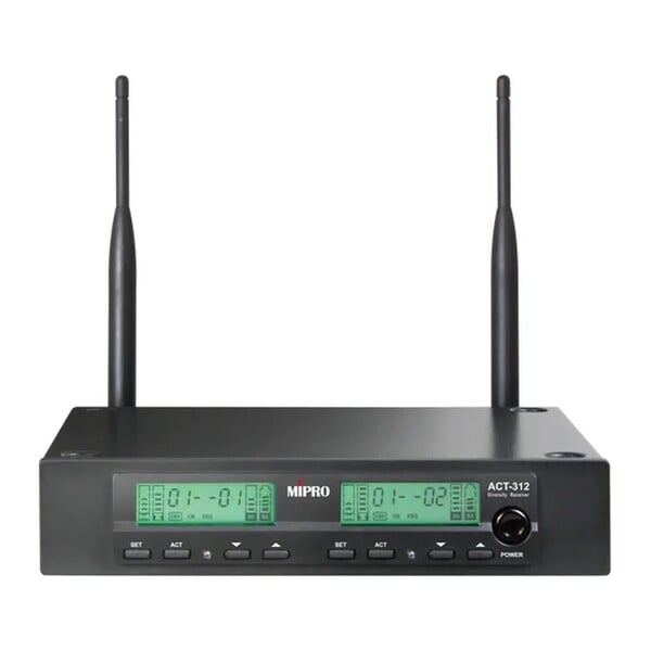 MIPRO ACT-312 UHF 類比雙頻道接收機 無線麥克風系統 - 無線麥克風系統