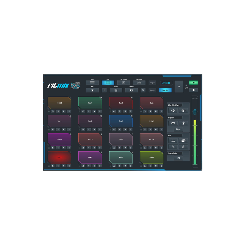 RitMix: Drum Machine 節奏鼓機序列器軟體 Plugin (下載版)