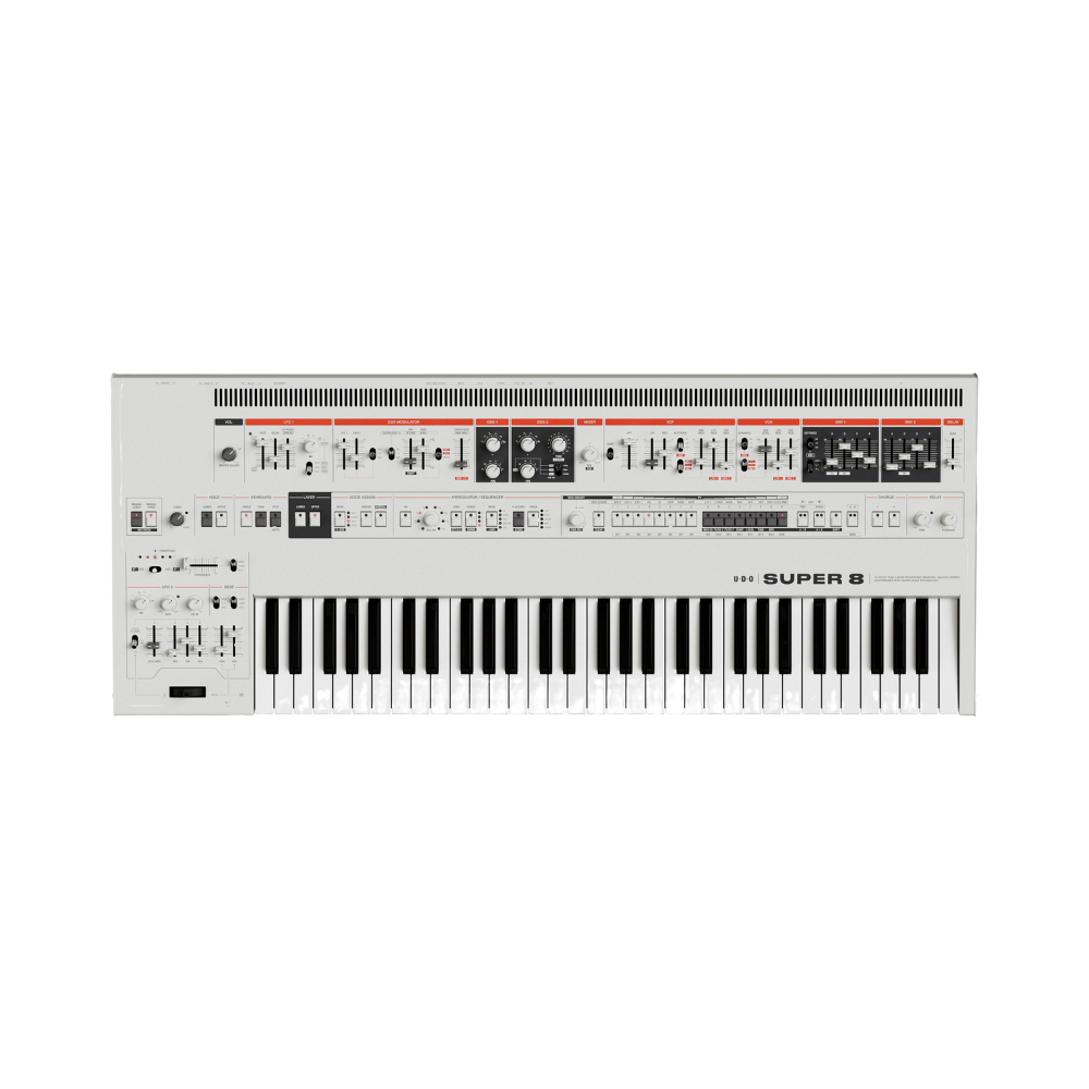 SUPER 8 合成器鍵盤 音源 白色款