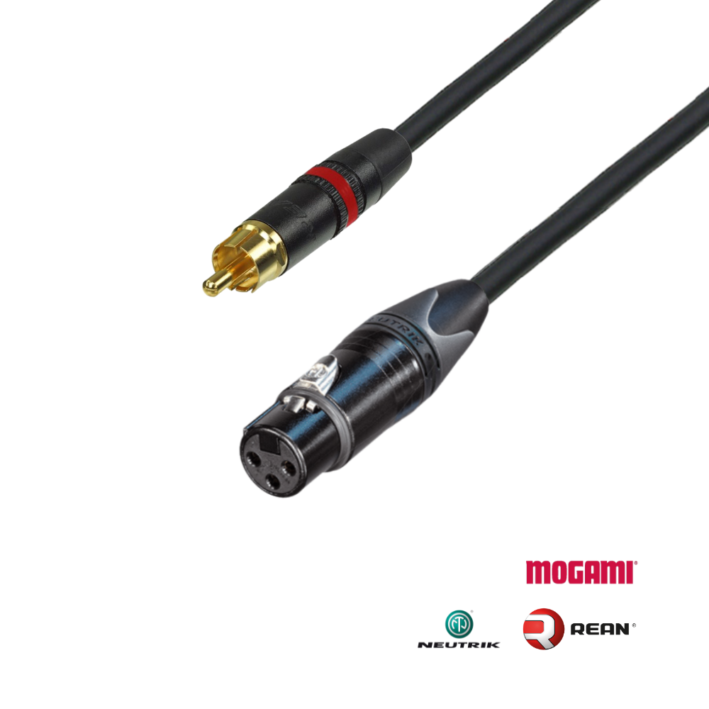 XLRF-RCA 專業手工導線（2549+Neutrik/REAN 樂器導線 音源線 鍍金）MG-XF2549R