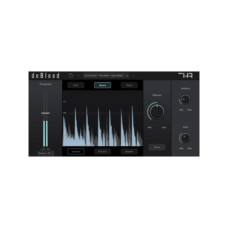 deBleed 鼓組 鈸 串音消除效果器 Plugin (下載版)
