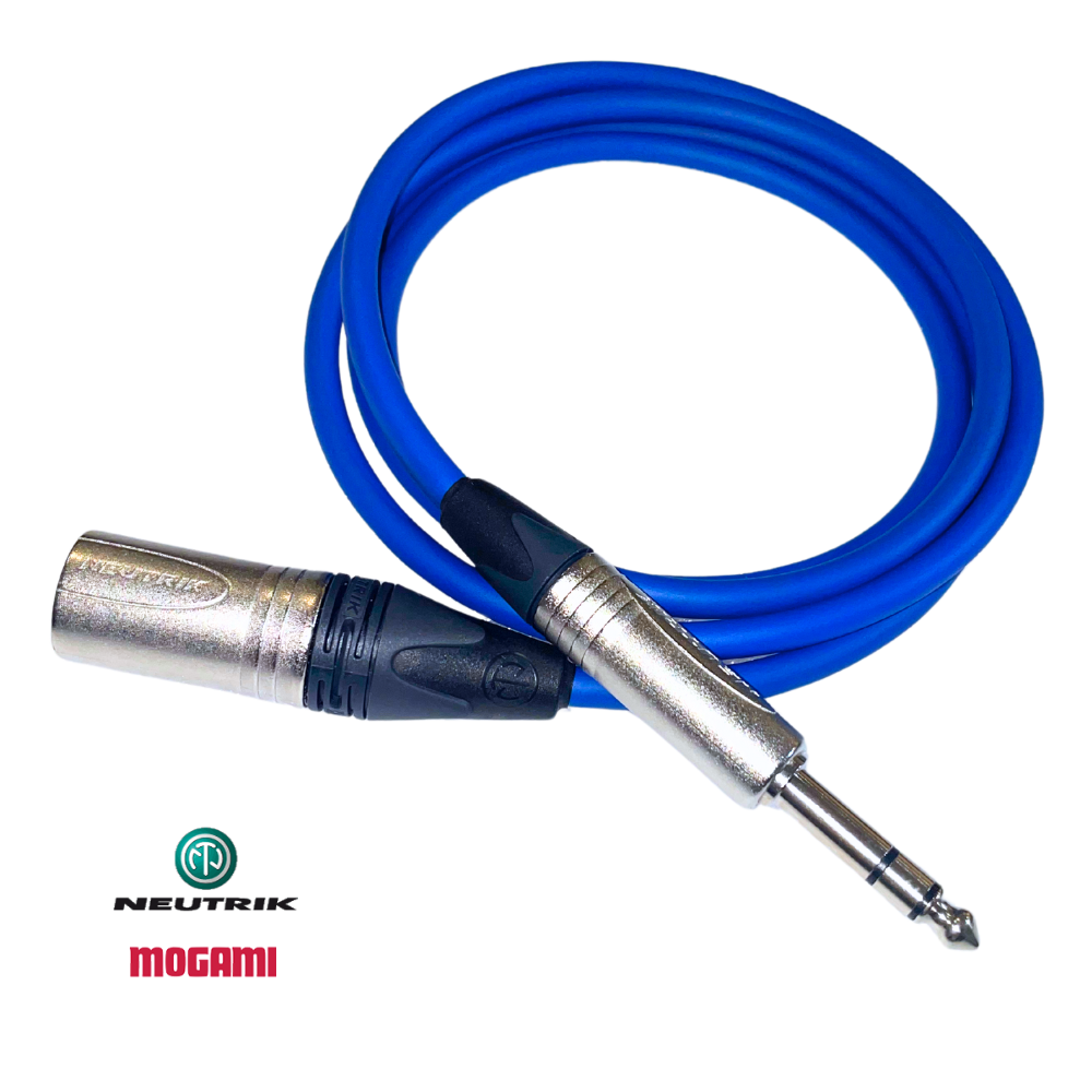 XLR-TRS 專業手工導線 彩色線材（2549+Neutrik 樂器導線 音源線）MG-X2549TRS-C