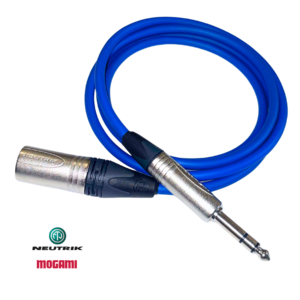 Mogami XLR-TRS 專業手工導線 彩色線材（2549+Neutrik 樂器導線 音源線）MG-X2549TRS-C - XLR-6.3 音源線