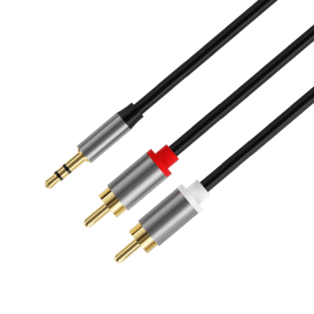 3.5mm-RCA 一分二音源線