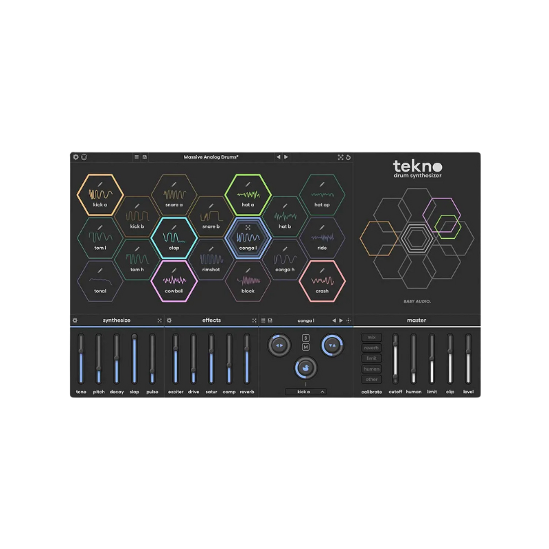 BABY Audio Tekno 鼓合成器音源 Plugin (下載版) - 音源軟體 Plugin 