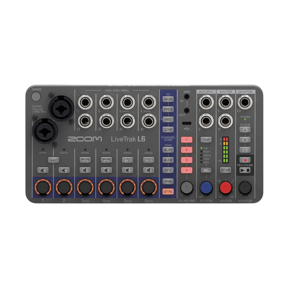 Zoom LiveTrak L6 混音器 錄音介面 - USB Type-C 錄音介面