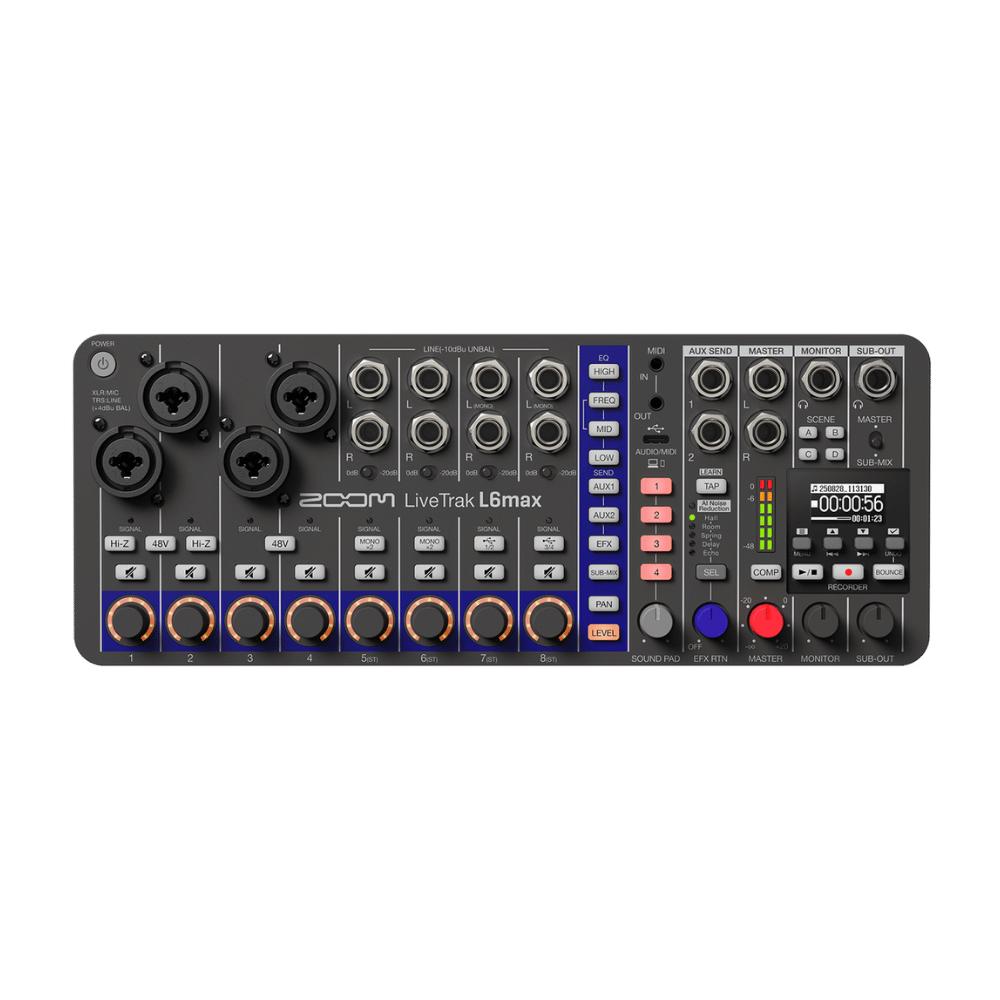 Zoom LiveTrak L6max 數位混音錄音機 - 數位混音器