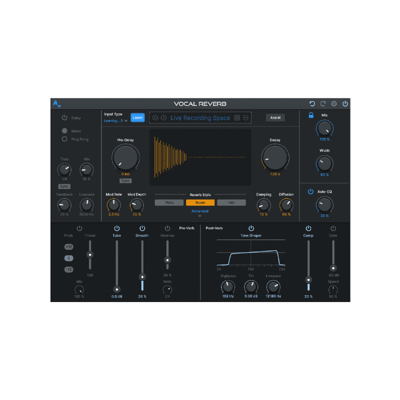 Antares Auto-Tune Vocal Reverb 效果器 Plugin (下載版) - 效果器軟體 Plugin
