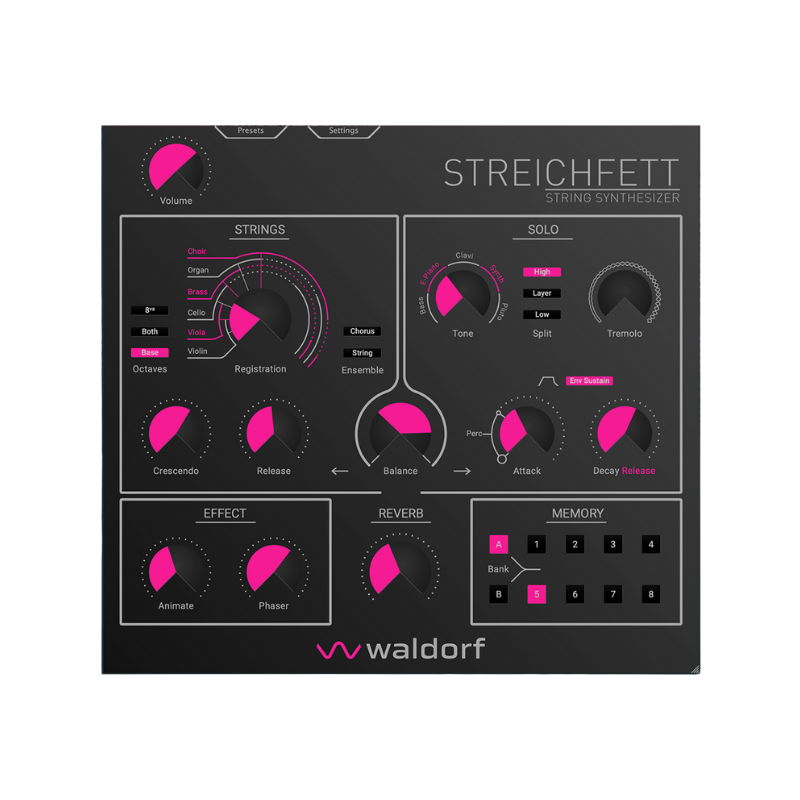 Waldorf Streichfett 弦樂合成器 音源 Plugin (下載版) - 音源軟體 Plugin 