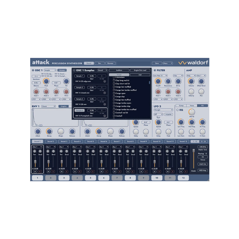 Waldorf Attack 3 打擊合成器音源 Plugin - 音源軟體 Plugin 