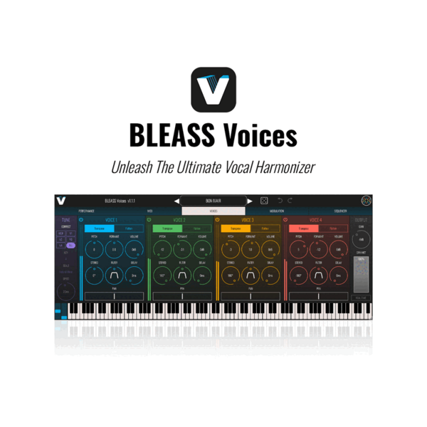 BLEASS Voices 人聲和聲 / 移調處理 Plugin (下載版) - 人聲 / 音準校正軟體