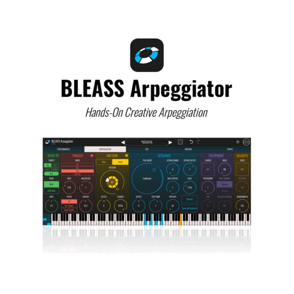 BLEASS Arpeggiator 琶音 / MIDI 序列生成 Plugin (下載版) - MIDI 樂曲、序列生成 Plugin