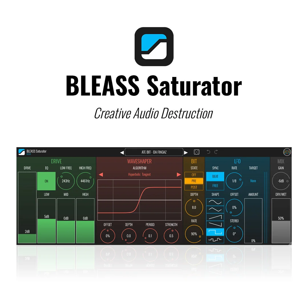 BLEASS Saturator 飽和失真效果器 Plugin (下載版) - 主圖