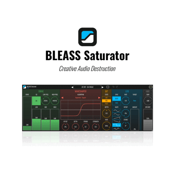 BLEASS Saturator 飽和失真效果器 Plugin (下載版) - 效果器軟體 Plugin