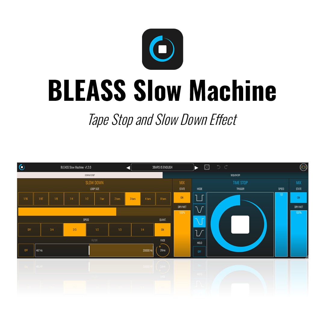 BLEASS Slow Machine 變速 / 磁帶停轉效果器 Plugin (下載版) - 產品圖片 1