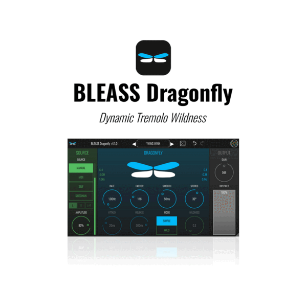 BLEASS Dragonfly 頻率調變顫音效果器 Plugin (下載版) - 效果器軟體 Plugin