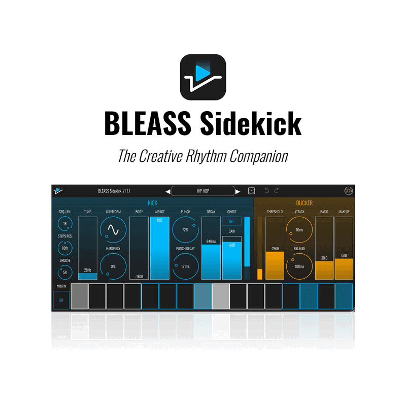 BLEASS Sidekick 大鼓合成 / 側鏈壓縮效果器 Plugin (下載版) - Main Image