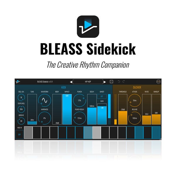 BLEASS Sidekick 大鼓合成 / 側鏈壓縮效果器 Plugin (下載版) - 效果器軟體 Plugin