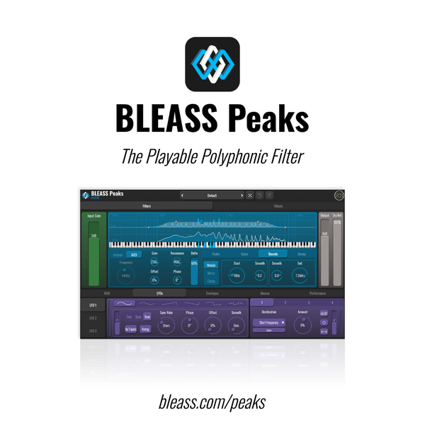 BLEASS Peaks 複音共振濾波效果器 Plugin (下載版) - 效果器軟體 Plugin