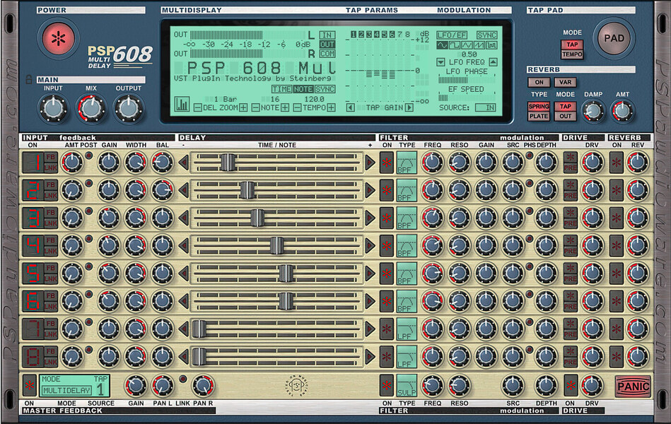 PSP Audioware 608 Multi-Delay 多分頭延遲效果器 Plugin (下載版) - 效果器軟體 Plugin