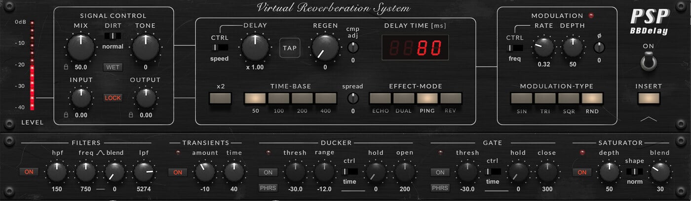 BBDelay 類比 BBD 延遲 / 空間效果器 Plugin (下載版)