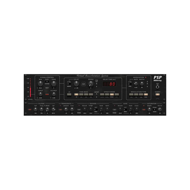 BBDelay 類比 BBD 延遲 / 空間效果器 Plugin (下載版)