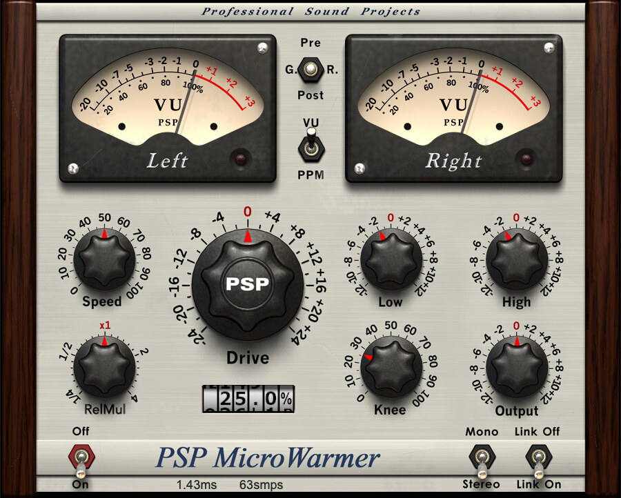 MicroWarmer 單頻段類比加溫效果器 Plugin (下載版)