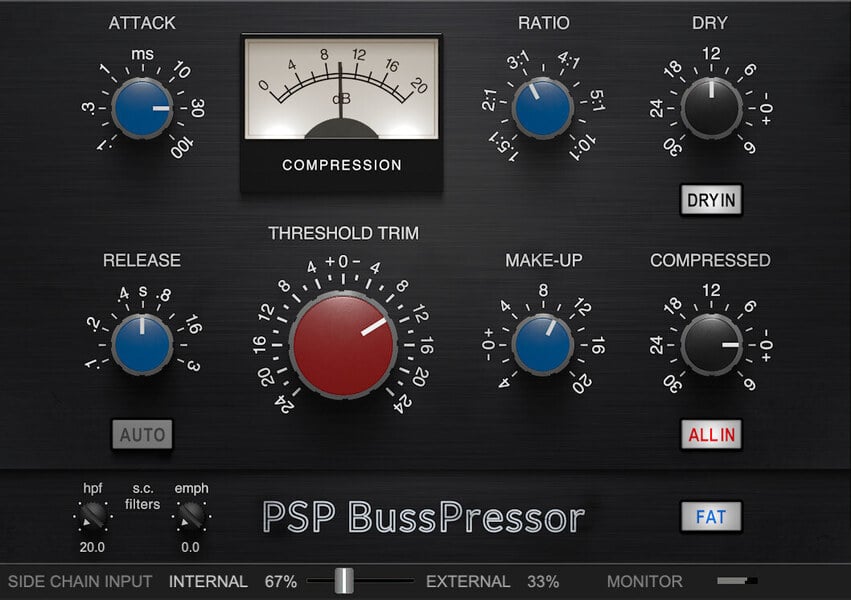 PSP Audioware BussPressor 總線壓縮器 Plugin (下載版) - 效果器軟體 Plugin